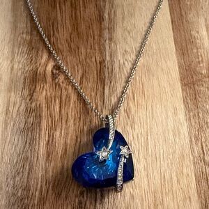 Jewel Heart “I ❤️ U To The Moon and Back” Necklace